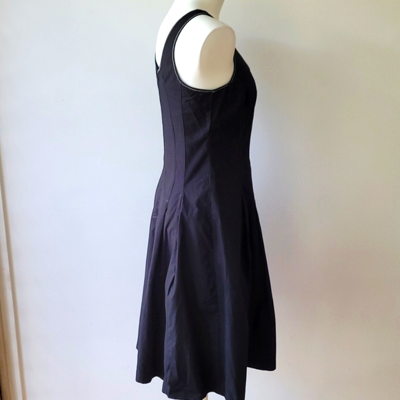 Cue Size 10 black 100% cotton dress - Picture 3 of 9